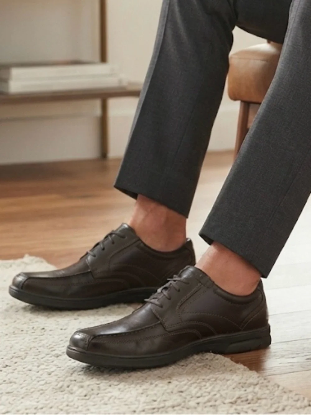 Rockport Men's Black Lace-Up Oxford Derbys